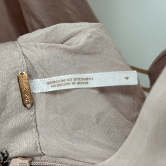 Free People Gabbys Party All Night Fit & Flare Mini Dress Pink Sz4 with pockets - Picture 7 of 11